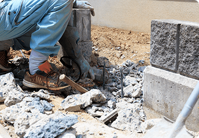 部分的な撤去作業